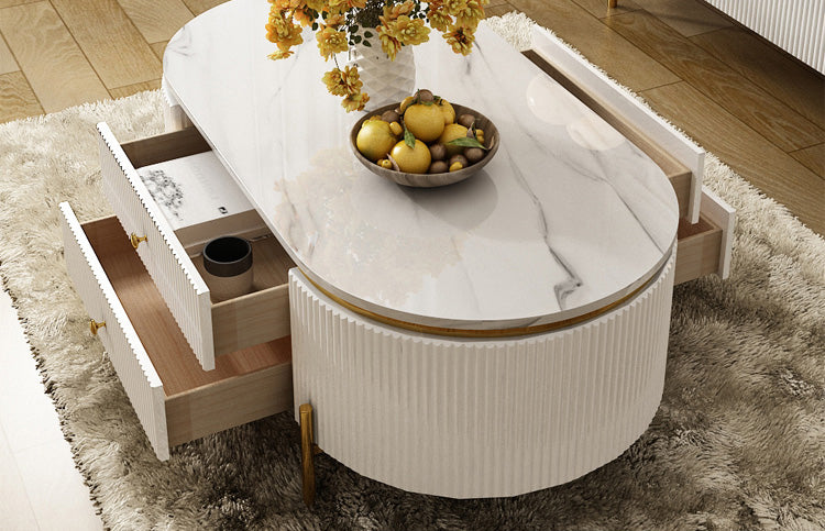 Italy designed White marble TV table with Sofa Table CJ019 (Separate price see details) - IdeaHome24 - Home Decor ideahome24.com
