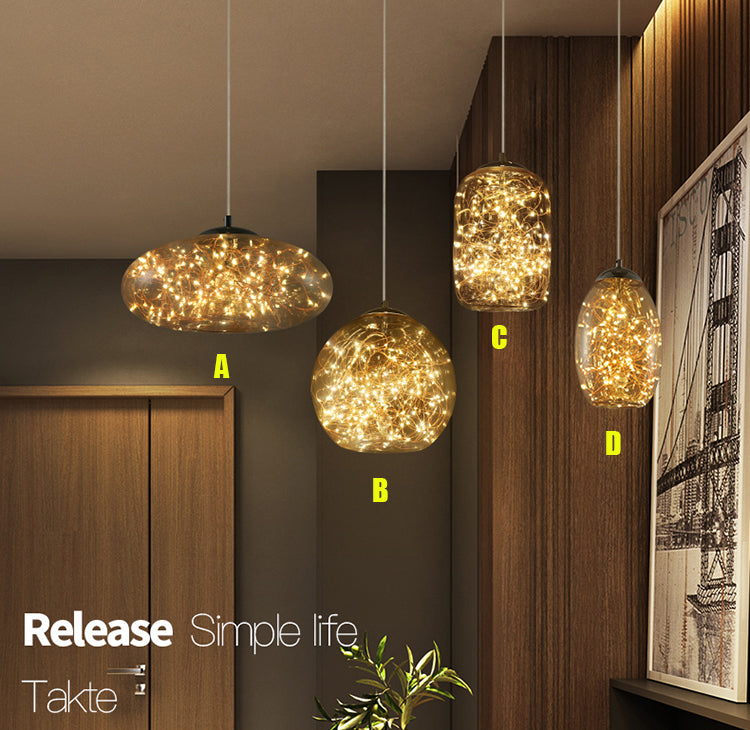 Romantic Smoke Color LED celling light for Living room/ bedroom/kitchen/ coffee shop PL494 - IdeaHome24 - Home Decor ideahome24.com