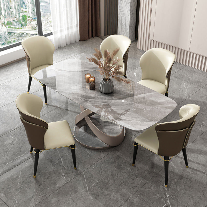 Modern White Color Marble Kitchen and Dining Room Table  CZ0321 - IdeaHome24 - Home Decor ideahome24.com